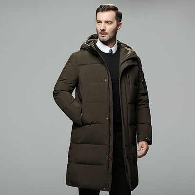Long padded down jacket
